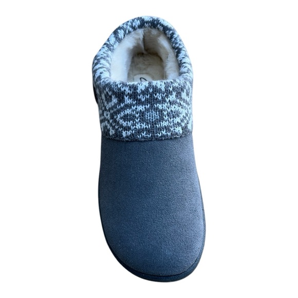 Clark’s Fairisle Clog Genuine Suede Women’s Size 7 Grey - Picture 3 of 5